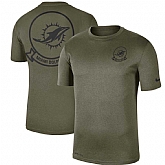 Men's Miami Dolphins Nike Olive 2019 Salute to Service Sideline Seal Legend Performance T Shirt,baseball caps,new era cap wholesale,wholesale hats